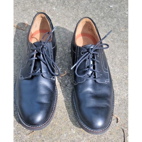 Mens Black Business Casual Black Leather Semi- Dress Shoes Clarks Brogue US 11 main image 16